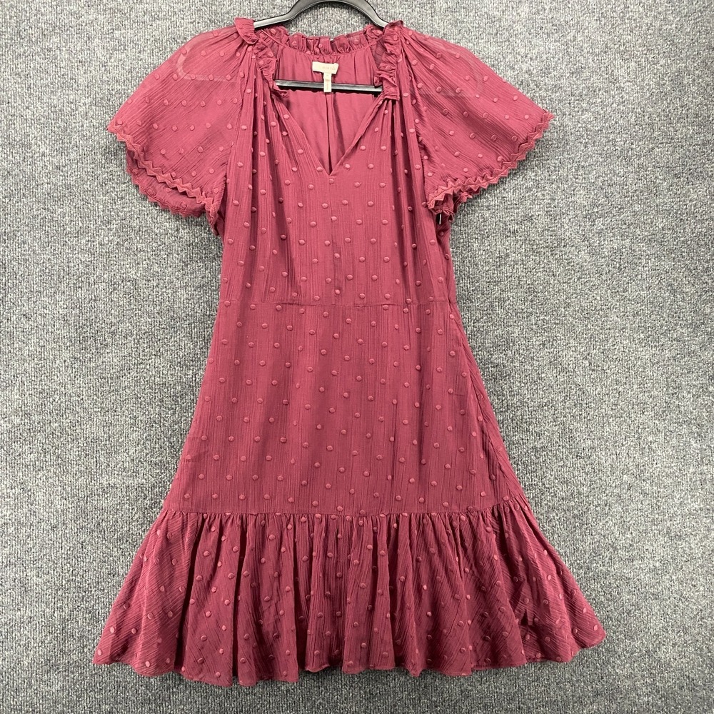 Rebecca Taylor Dress 0 Purple Silk‎ Blend V-Neck Cottagecore Milkmaid Soft Girl